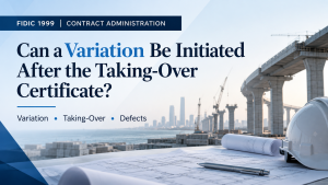 Can a Variation Be Initiated After the Taking-Over Certificate under FIDIC 1999?